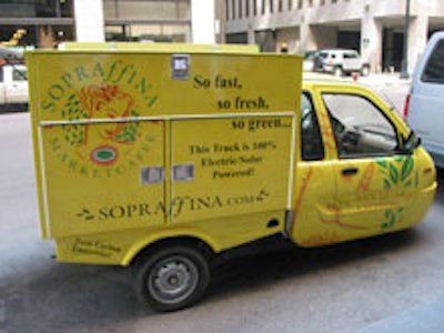 Sopraffina Marketcaffe's solar-powered electric delivery truck, ZEEC