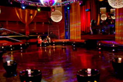 The '50s-inspired dance floor