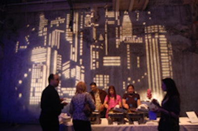 A lighting projection of New York