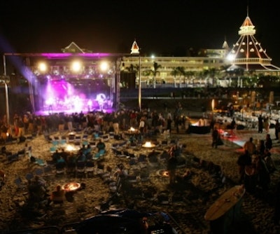 Beach Boys concert on the beach at the Hotel Del Coronado. U.S. Chamber of Commerce.