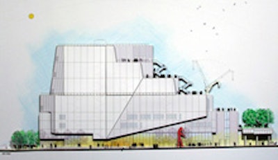 A rendering of the Whitney's downtown site