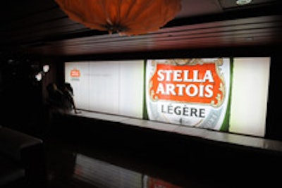 Stella Artois Légère branding in the V.I.P. area