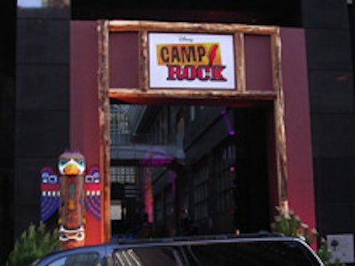 The entrance to Camp Rock's after-party