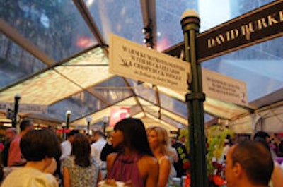 The crowded tent for Citymeal-on-Wheels