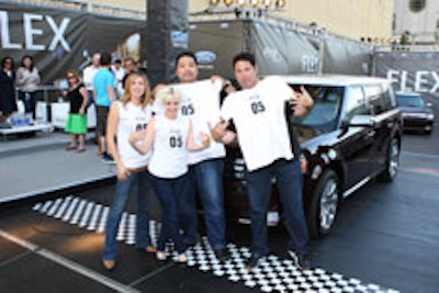Heroes ' Greg Grunberg and Brea Grant were among the participants in the crosstown scavenger hunt.