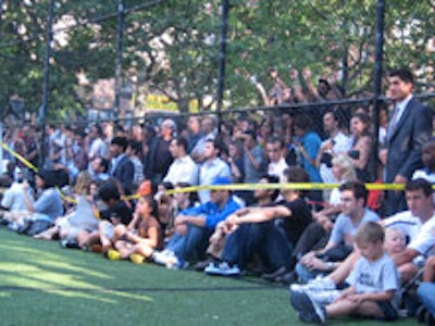 Crowds of sports fans at Sara D. Roosevelt Park