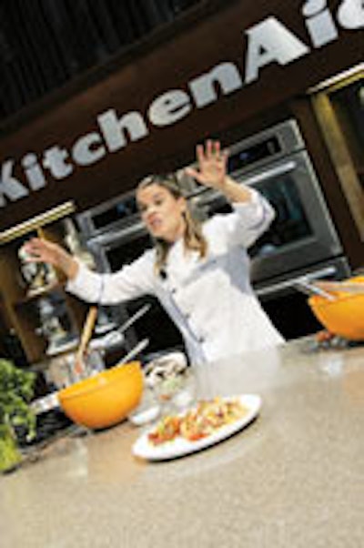Celebrity chef Cat Cora at the International Home & Housewares Show