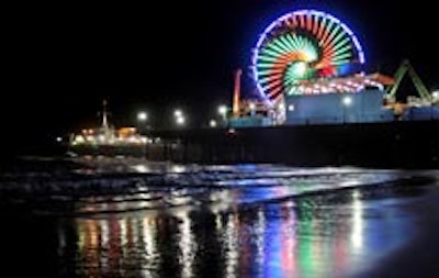 Performers will take over the baskets of Pacific Park's new Ferris wheel for the overnight festival.