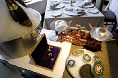 Cyrus restaurant's signature caviar and champagne cart.