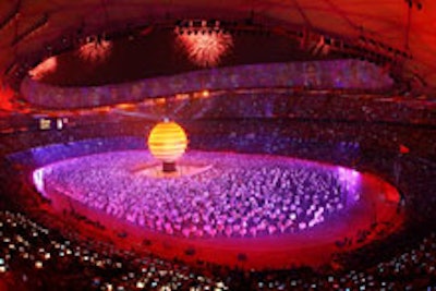 The opening ceremony at the Bird's Nest stadium in Beijing