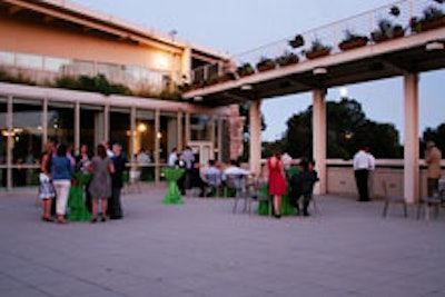 The museum's second-floor terrace