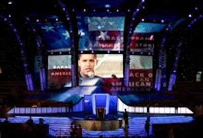 The stage at Denver's Pepsi Center