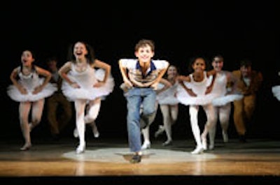 Billy Elliot's Trent Kowalik and ballet girls.