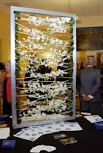 An orchid-laced screen by Volanni.