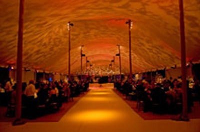 The Harvest Ball's dinner tent