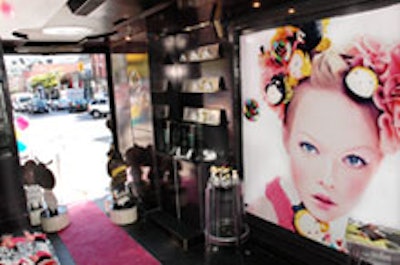 The inside of Coty's Harajuku Lovers Fragrance Lounge