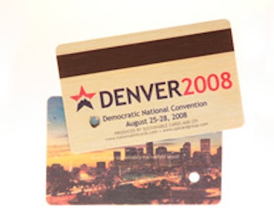 Wooden hotel key cards from Sustainable Cards