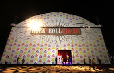 Diesel's Rock 'n ' Roll Circus tent