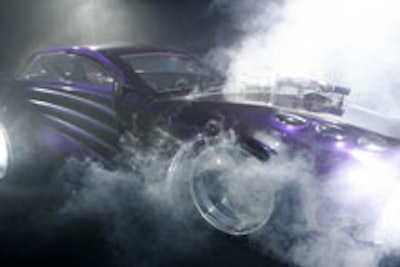 A million-dollar car at Galpin Auto Sports's opening party