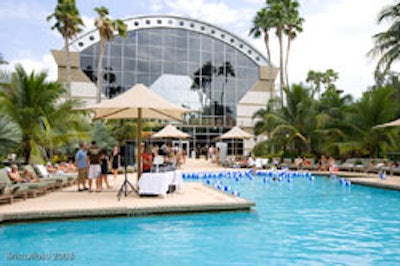 The newly renovated Boca Raton Life Time Athletic Club hosted its a detox-themed pool party.