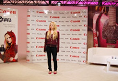 Avril Lavigne at the Canon press event