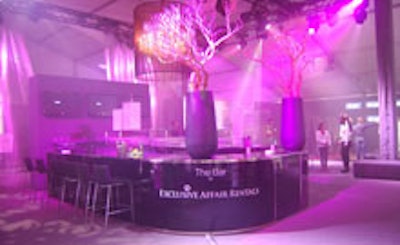 The bar in the main tent at L 'Oréal Fashion Week
