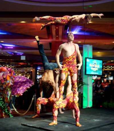 The press conference to announce the new tour from Cirque Productions included a short performance by many cast members of the show.