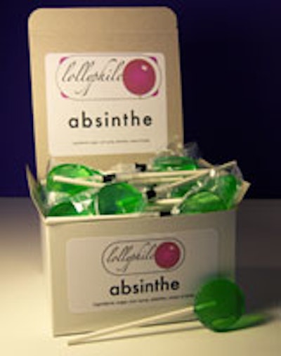 Lollyphile's absinthe-flavored lollipops.