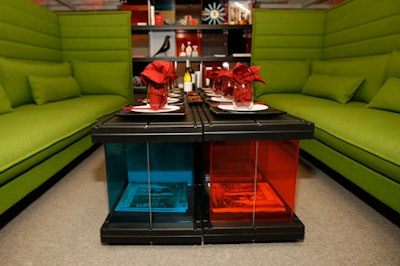 Ronan and Erwan Bouroullec's brilliantly hued dining environment for Vitra.