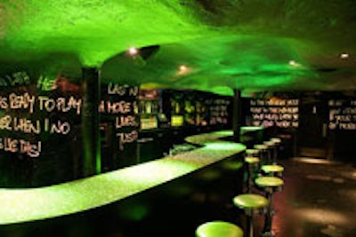The interior of Amp Rock Lounge