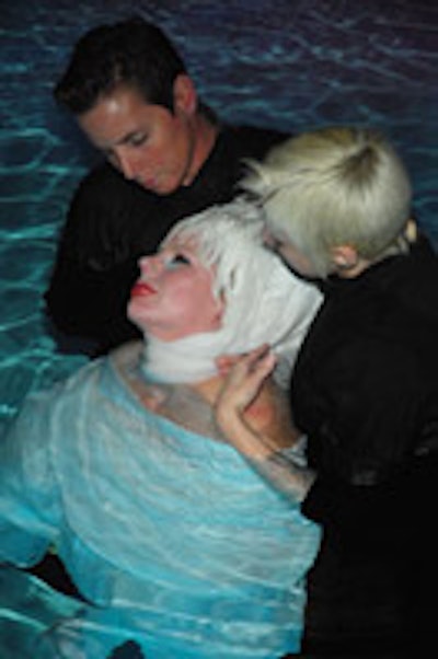 Juliana Snapper's underwater opera at Redcat's party