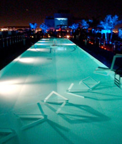 The Surface Lounge at the Gansevoort South closed on Saturday with a special floating art installation, 'Amphibious. '