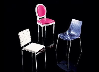 An assortment of stylish dining chairs