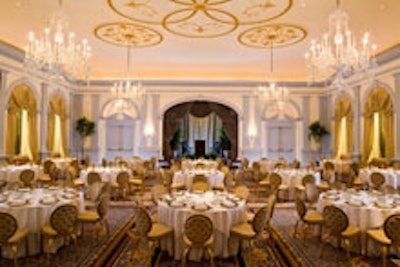 The restored ballroom at the Fairfax at Embassy Row