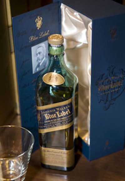 Engraving is available for Blue Label's 75mL or 1.75L bottles.