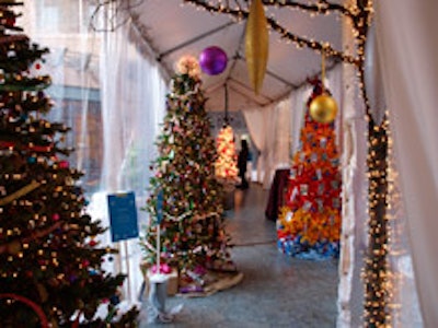 The decorated trees at the Georgetown Jingle fund-raiser