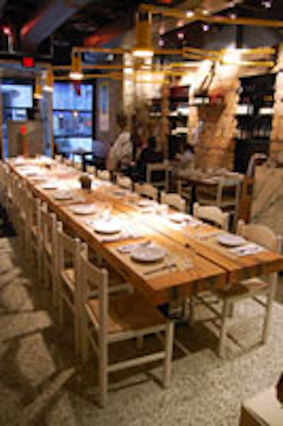 Osteria's communal table