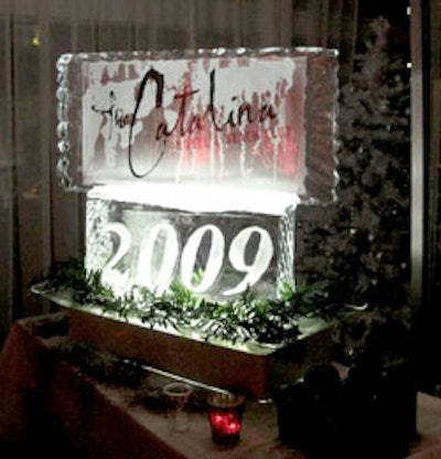 Miami Ice Man carved multiple branded ice sculptures and luges for the Russian-themed room.