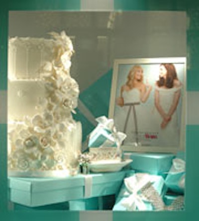 A Bride Wars window display at Tiffany