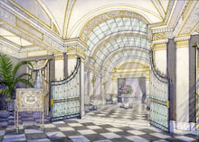 A rendering of the Jefferson's new lobby