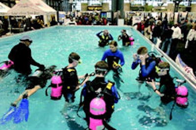 A scuba pool at the 2007 expo