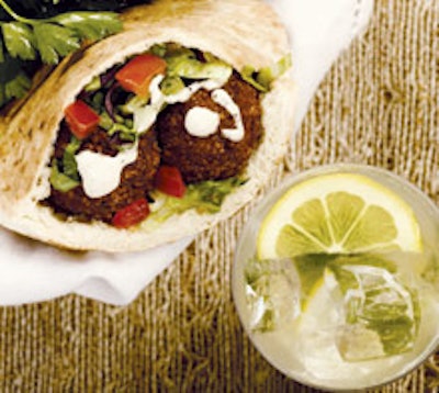 A falafel sandwich from Pita Joe