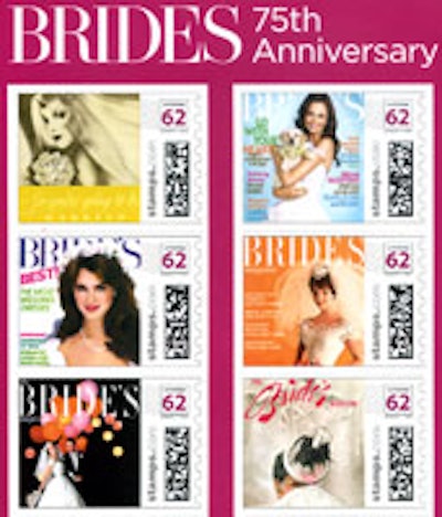 Brides magazine's customized stamps