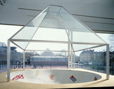 Dan Graham, Skateboard Pavilion, 1989, architectural model