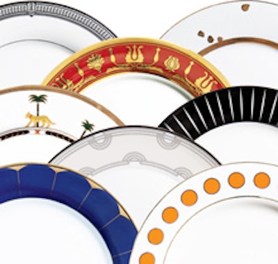 A sampling of fanciful china patterns