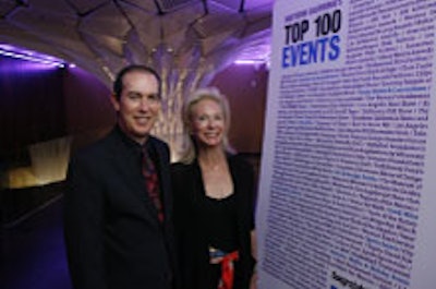 Brad Gluckstein, owner of the Conga Room and Elisabeth Familian, president, BizBash Los Angeles.