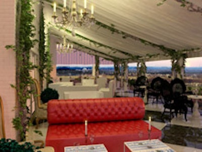 A rendering of the Rooftop Bar at the W Washington D.C.