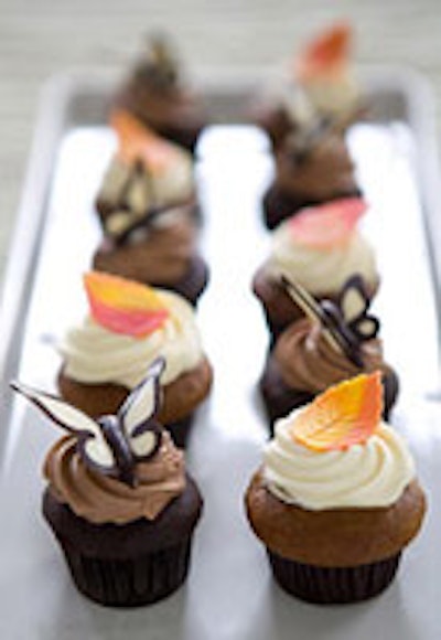 A sampling of mini cupcakes