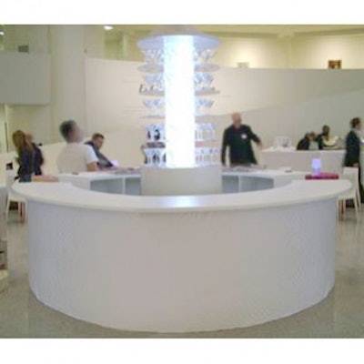 Guggenheim event - Stock rental round bar with center light-up bar