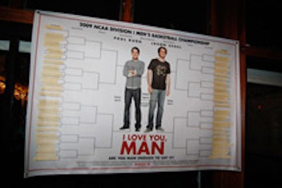 Signage showcased the stars of I Love You, Man